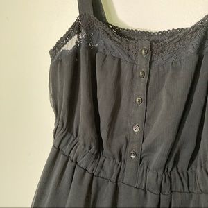 Mudd Black Eyelet Babydoll Dress - L